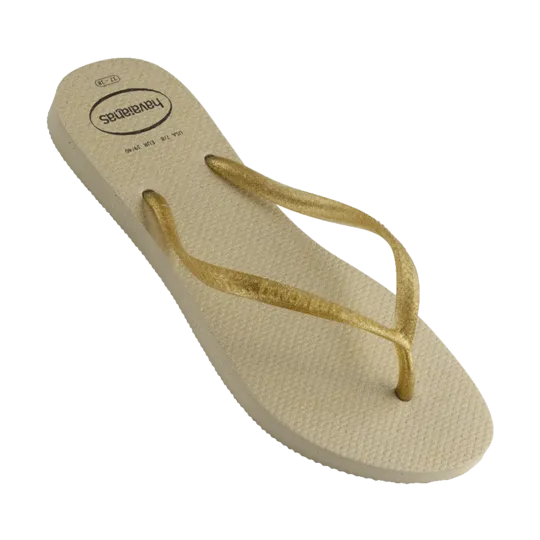 Havaianas Slim Gloss Thongs - Sand Grey