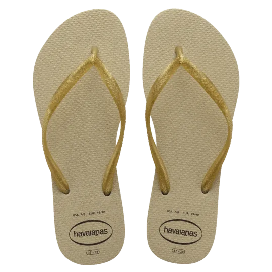 Havaianas Slim Gloss Thongs - Sand Grey