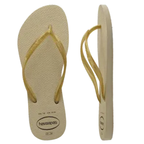 Havaianas Slim Gloss Thongs - Sand Grey