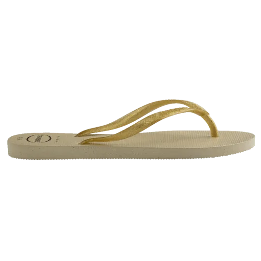 Havaianas Slim Gloss Thongs - Sand Grey