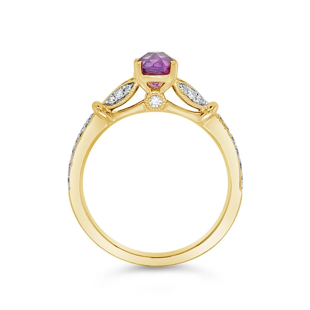 Irisa by Martin Binder Amethyst & Diamond Accent Ring