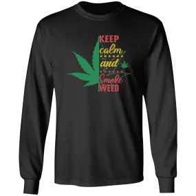 Keep Calm & Smoke Weed Long T-Shirt