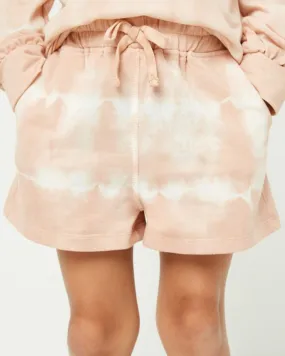 Kids Tie-Dye Blush Lounge Shorts