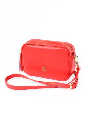 Leather Side Bag Red