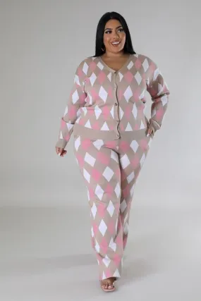 Long Sleeves Stretch Pant Set