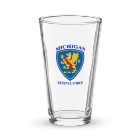 Michigan Defense Force Shaker Pint Glass