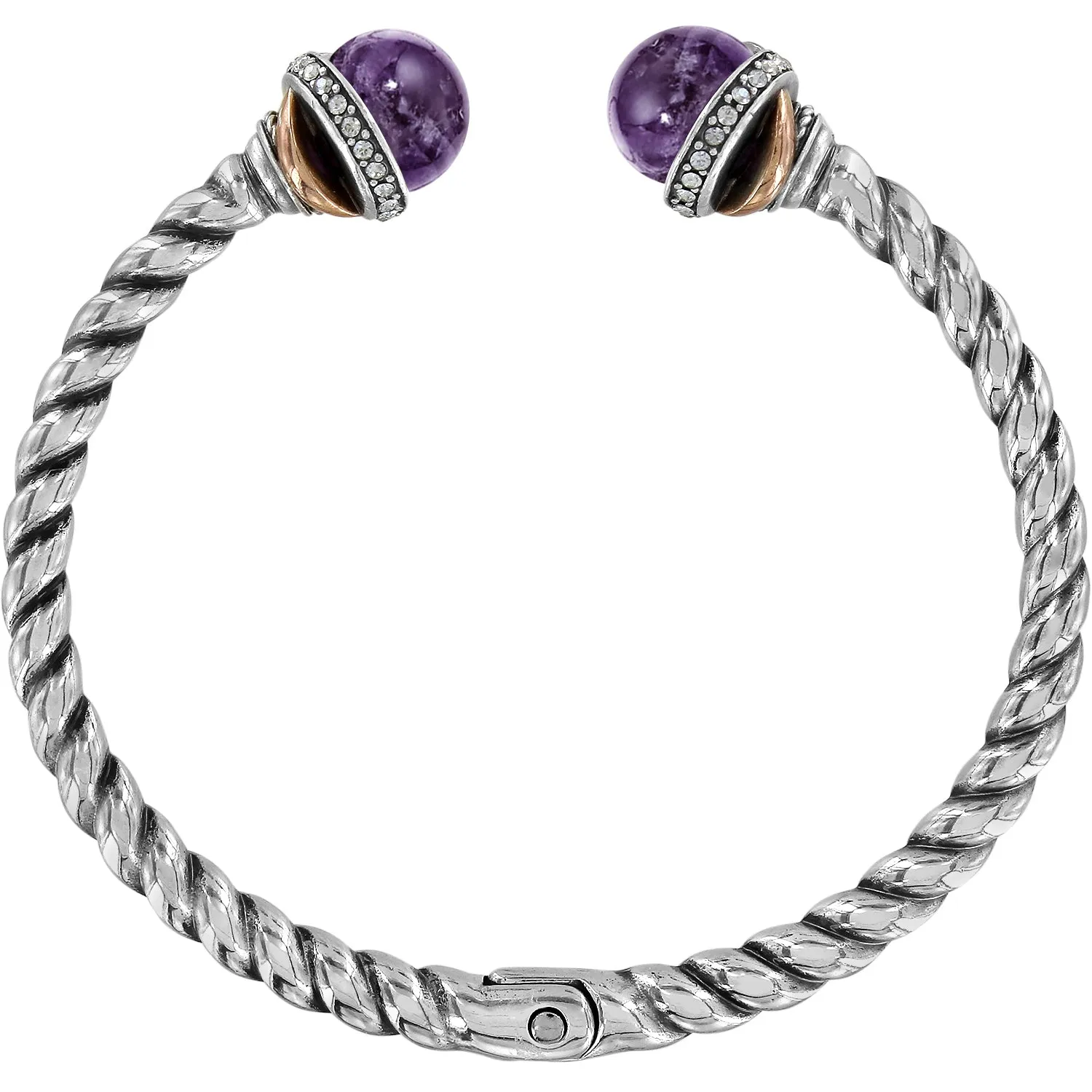 Neptune's Rings Amethyst Open Hinged Bangle