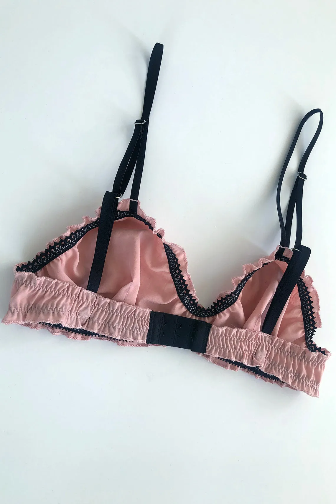 Oleander Bralette in Upcycled Vintage Solid Pink