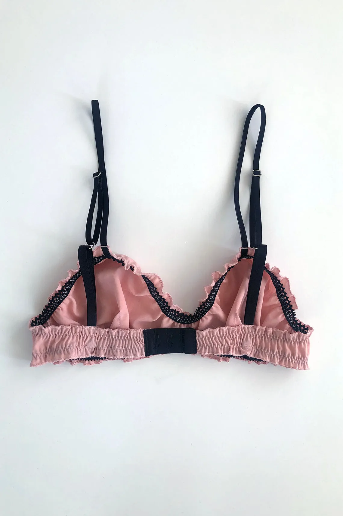 Oleander Bralette in Upcycled Vintage Solid Pink