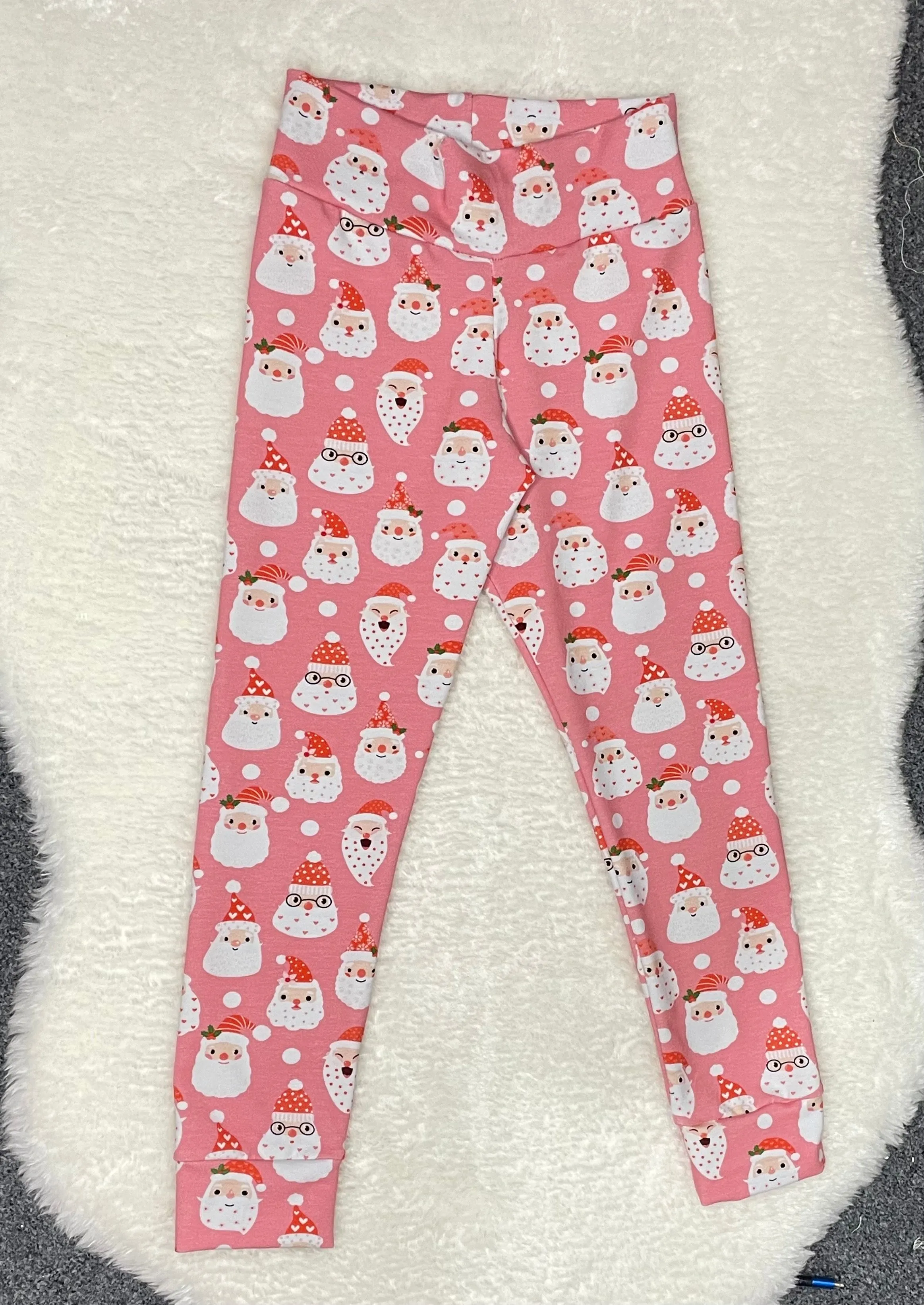 Pink Father Christmas leggings