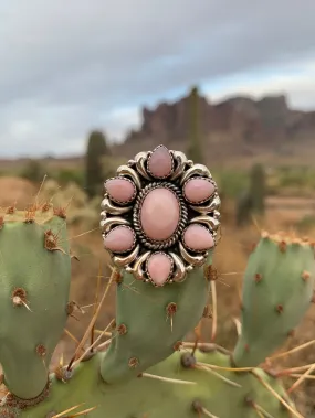 Pink Opal Adjustable ring