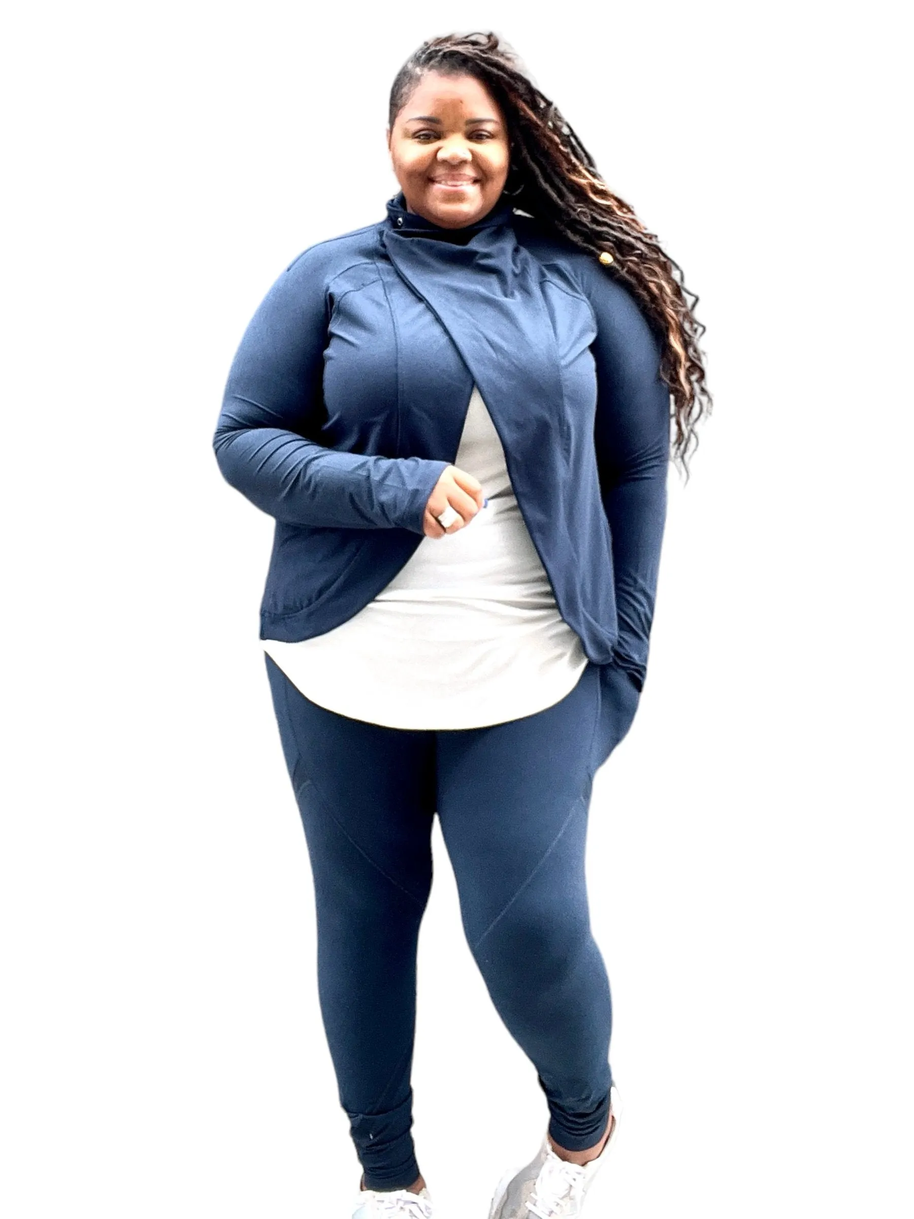 Plus Size Sporty Cowl Next Activewear Set