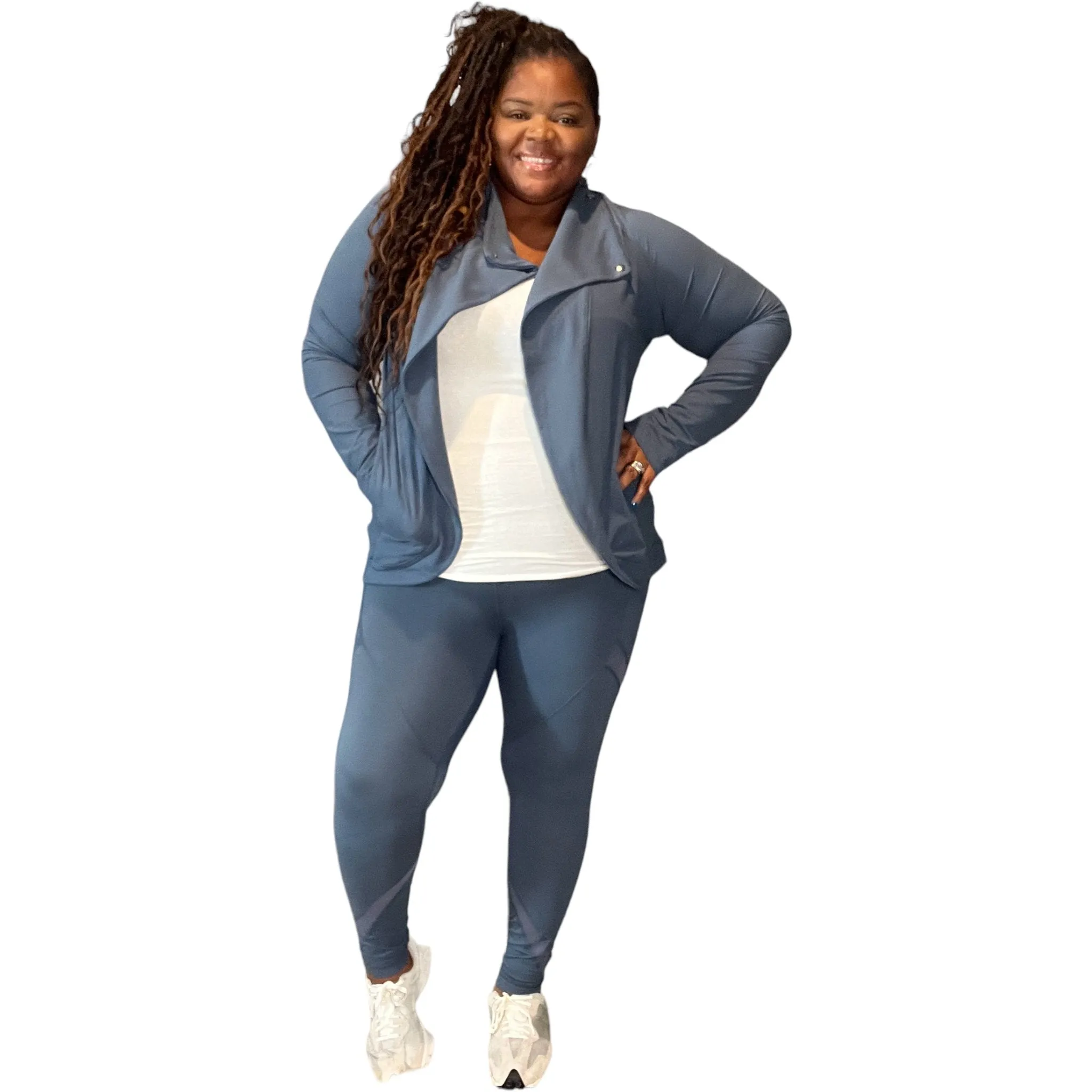 Plus Size Sporty Cowl Next Activewear Set