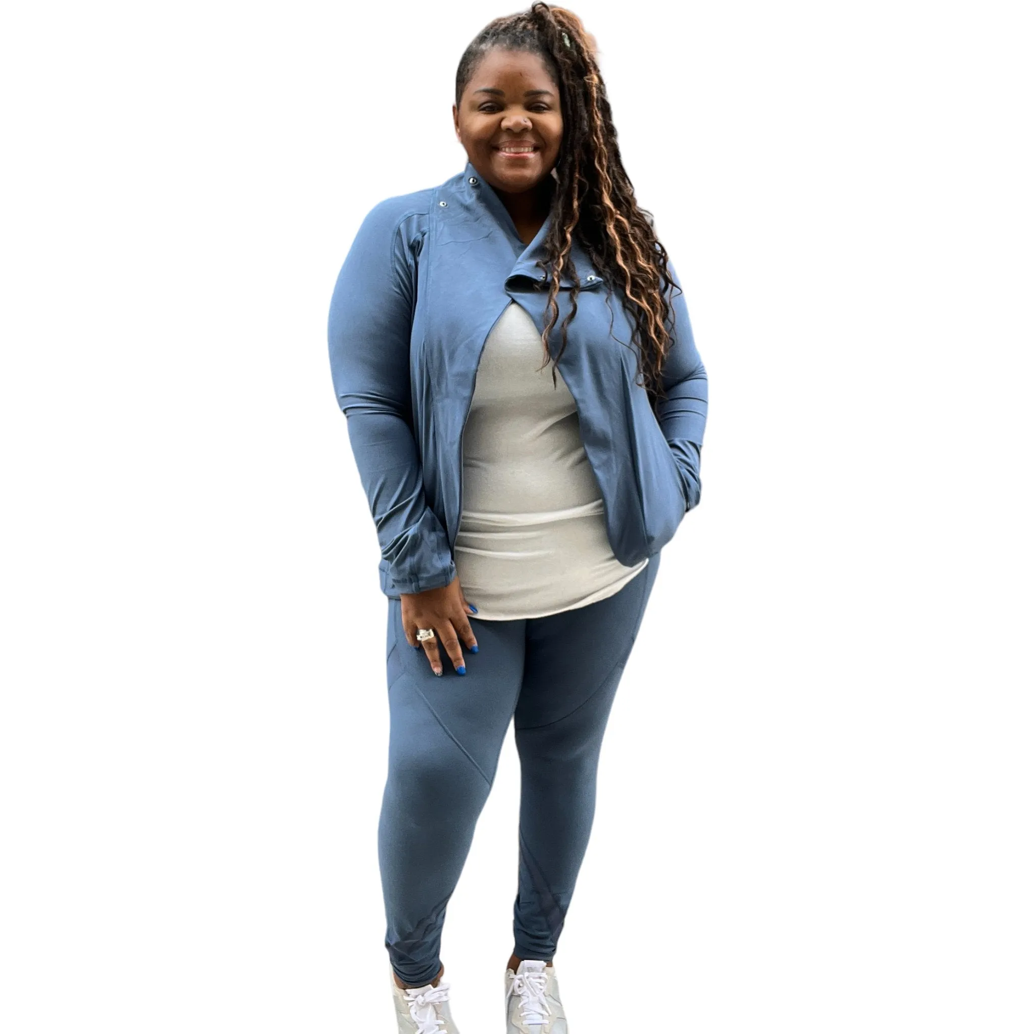 Plus Size Sporty Cowl Next Activewear Set