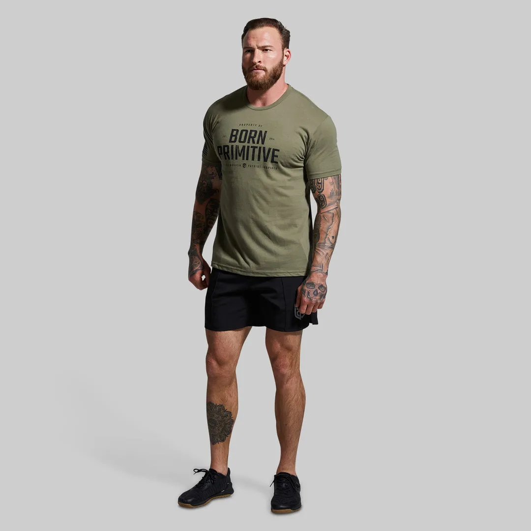 Property of Born Primitive T-shirt - Military Green