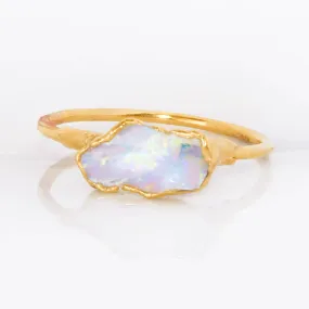 Raw Australian Fire Opal Ring