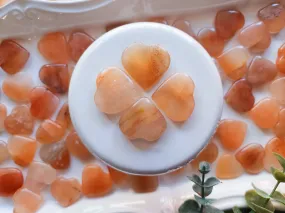 Red Aventurine Flat Mini Hearts