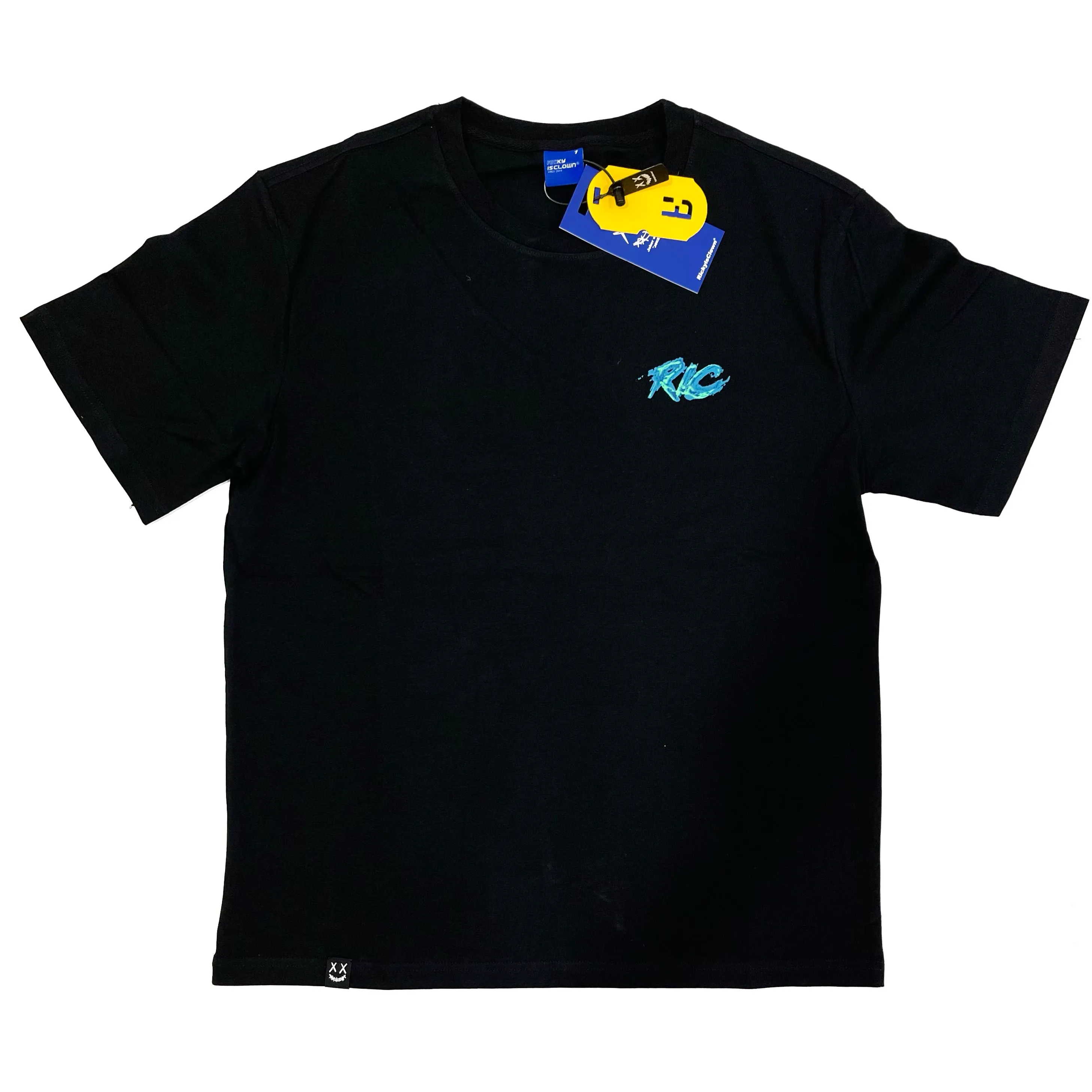 Rickyisclown [RIC] Blue Flame Smiley Tee Black [R8210329c-V6]