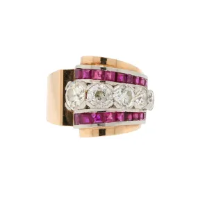 Ruby and Diamond Estate Ring