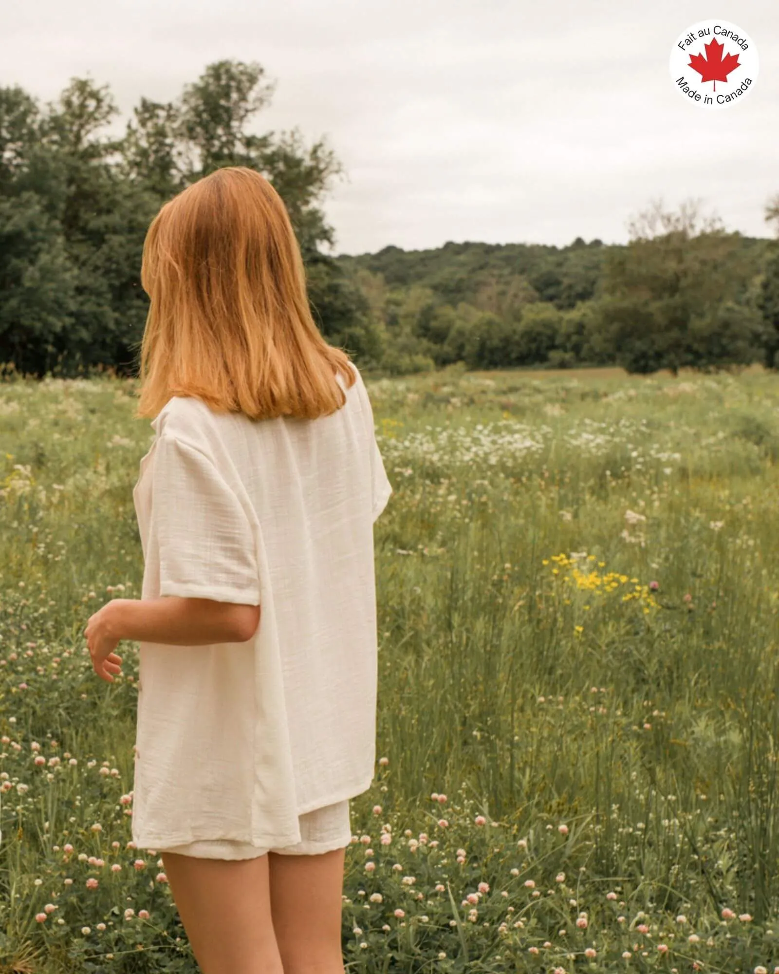 Sana shirt & Sellie shorts - Cream set