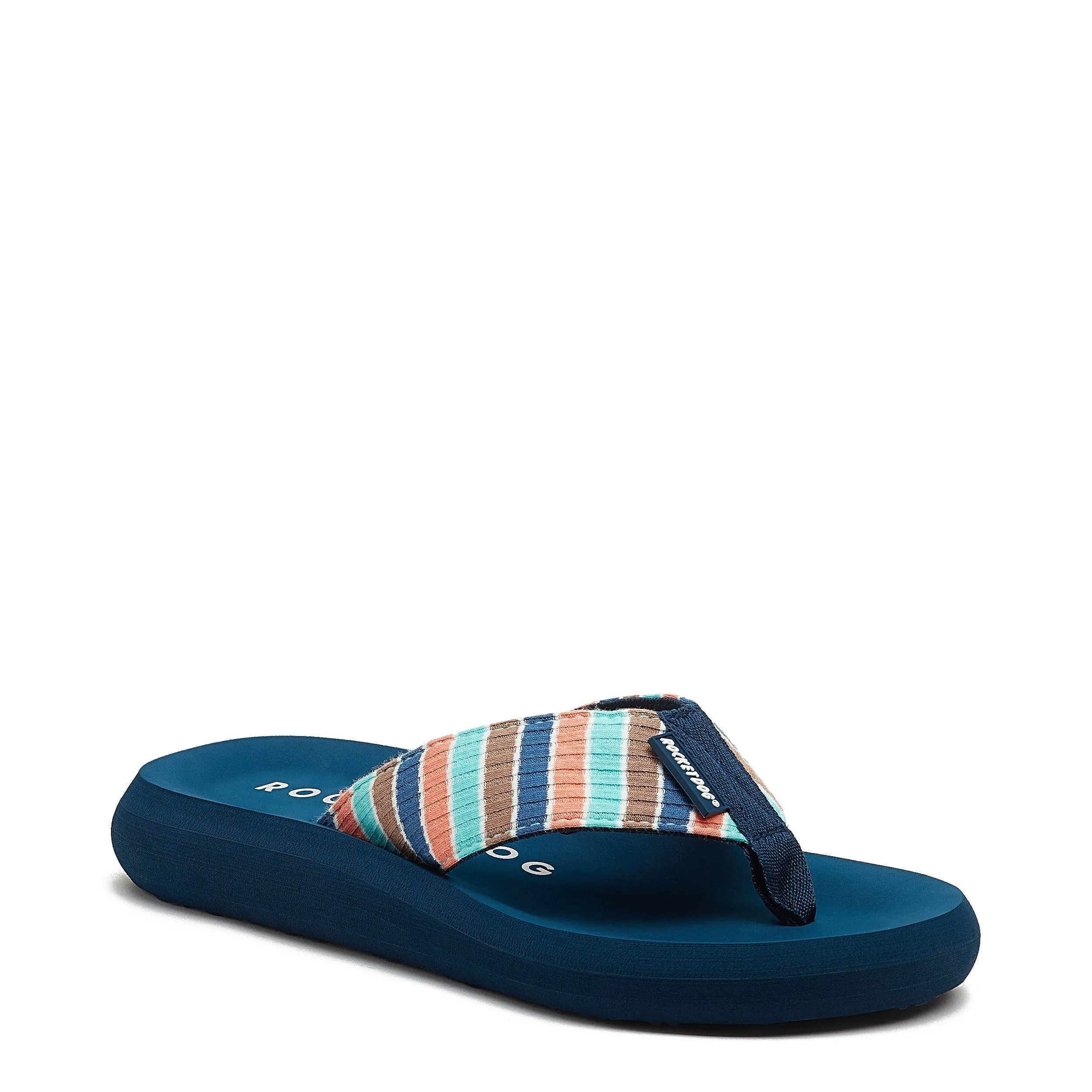 Spotlight Blue Coastal Stripe Flip-Flops