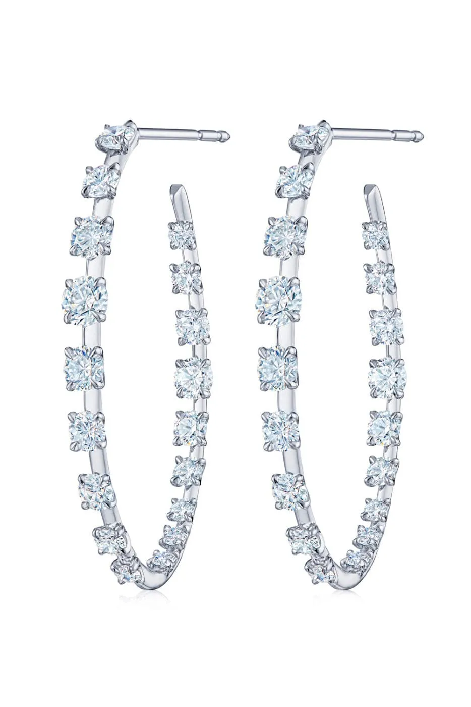 Starry Night Diamond Hoop Earrings