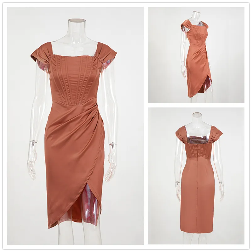 Stretch Satin Elegant Dress