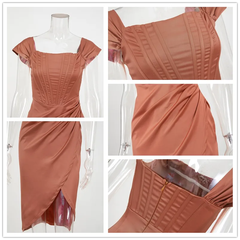 Stretch Satin Elegant Dress