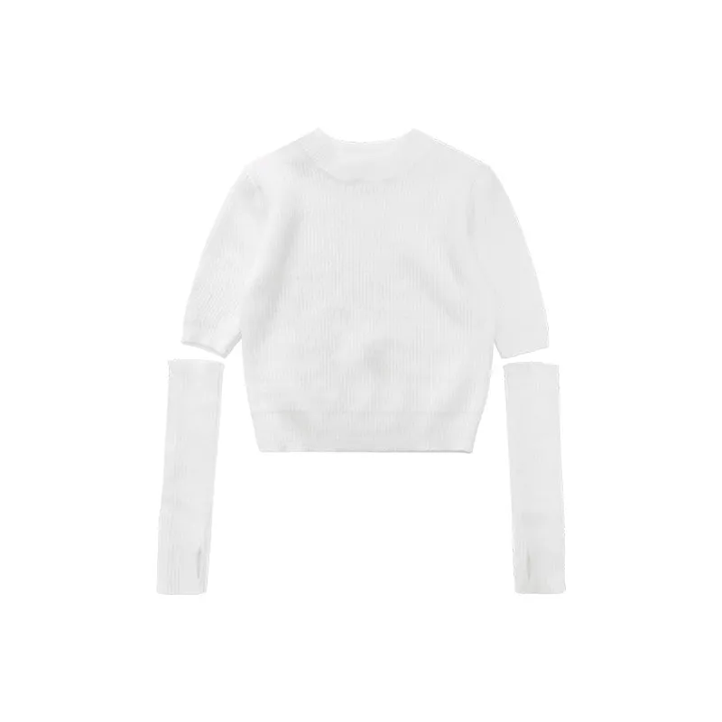 The Unpredictable Wheel knit detachable sleeves sweater