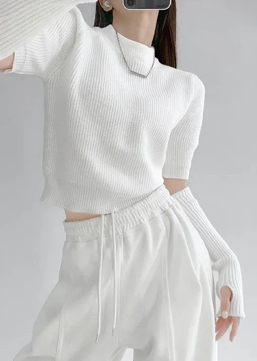 The Unpredictable Wheel knit detachable sleeves sweater