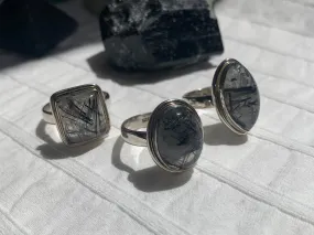 Tourmalated Quartz Brea Mixed Rings (US 8 & 9)