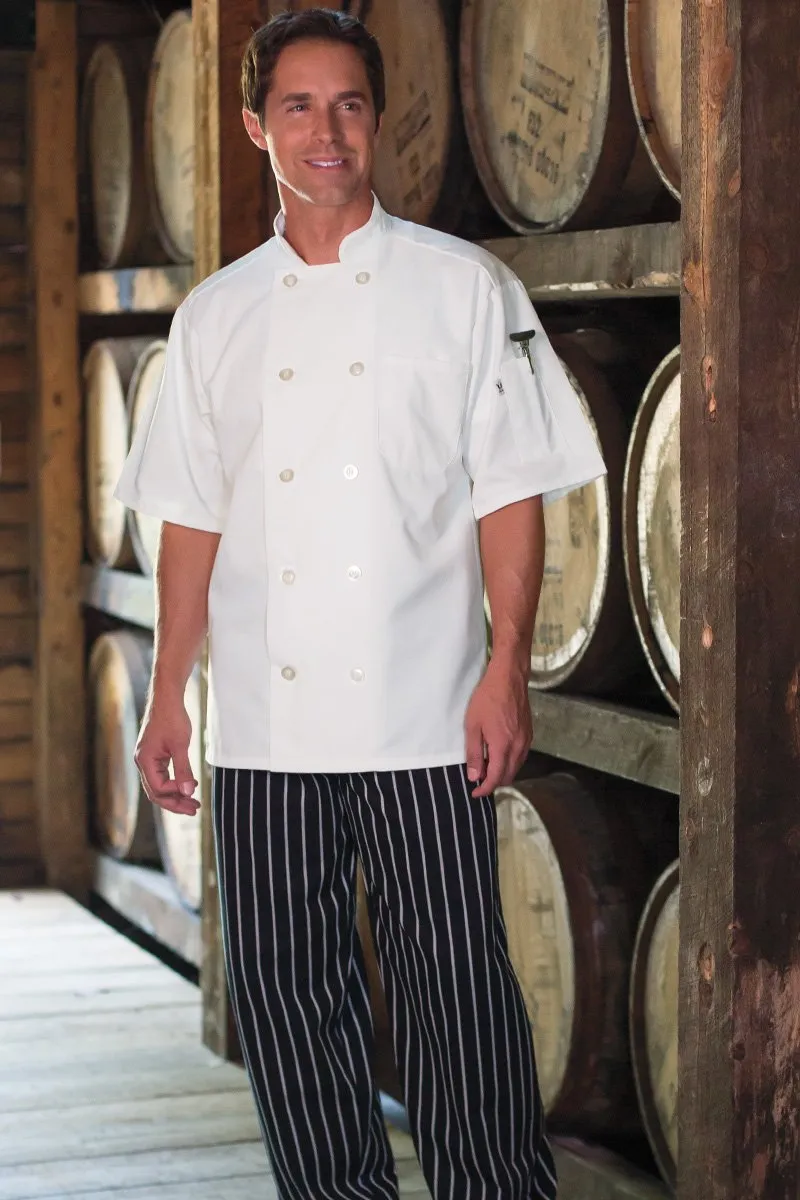 Uncommon Threads 0415 Short Sleeve Chef Coat