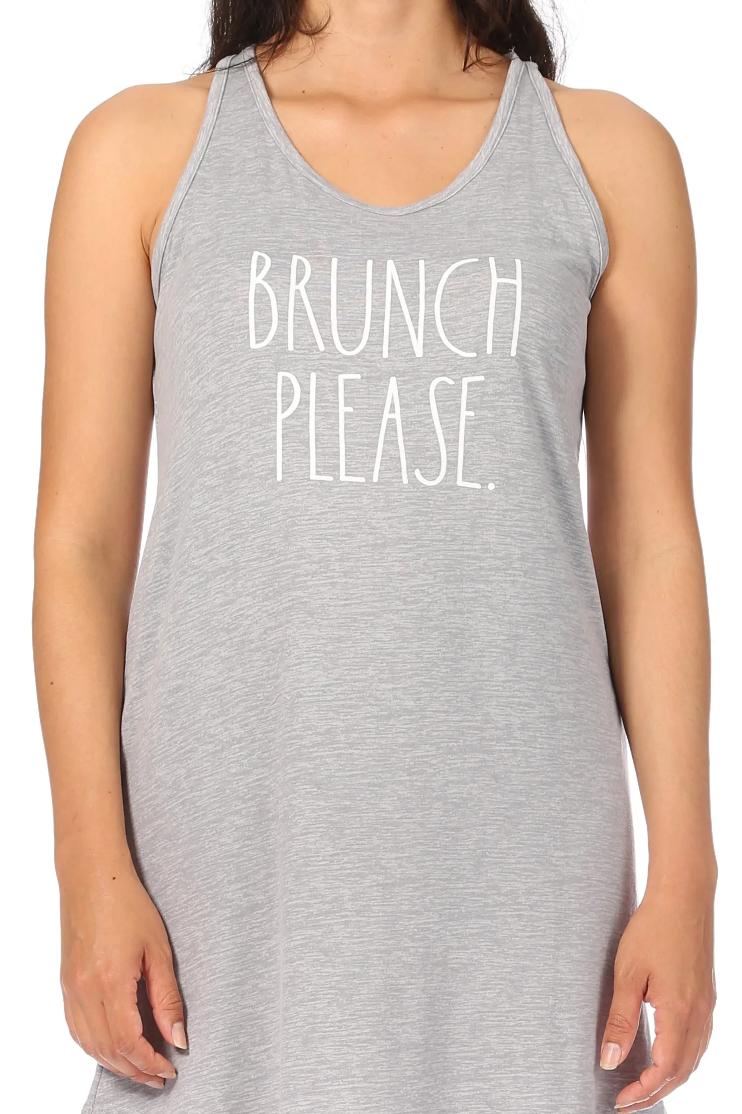 Women's "BRUNCH PLEASE" 2-Piece Chemise and Robe Travel Pajama Set