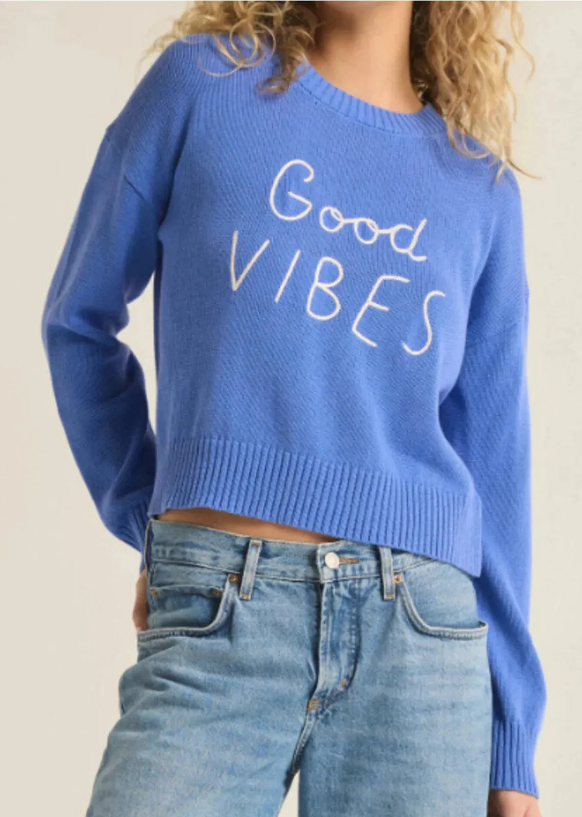 Z Supply Good Vibes Sweater (Bay Blue)