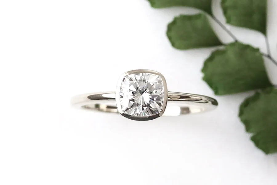 Zoe Cushion Lab Diamond Ring